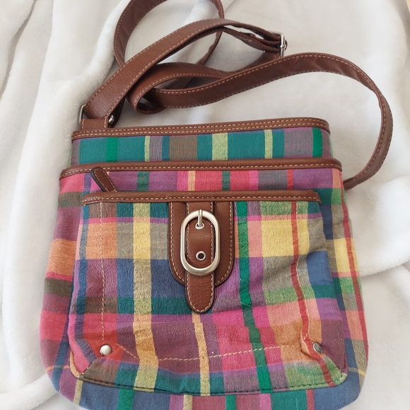 Merona Handbags - MERONA shoulder bag, handbag, purse Colorful Plaid Crossbody Bag